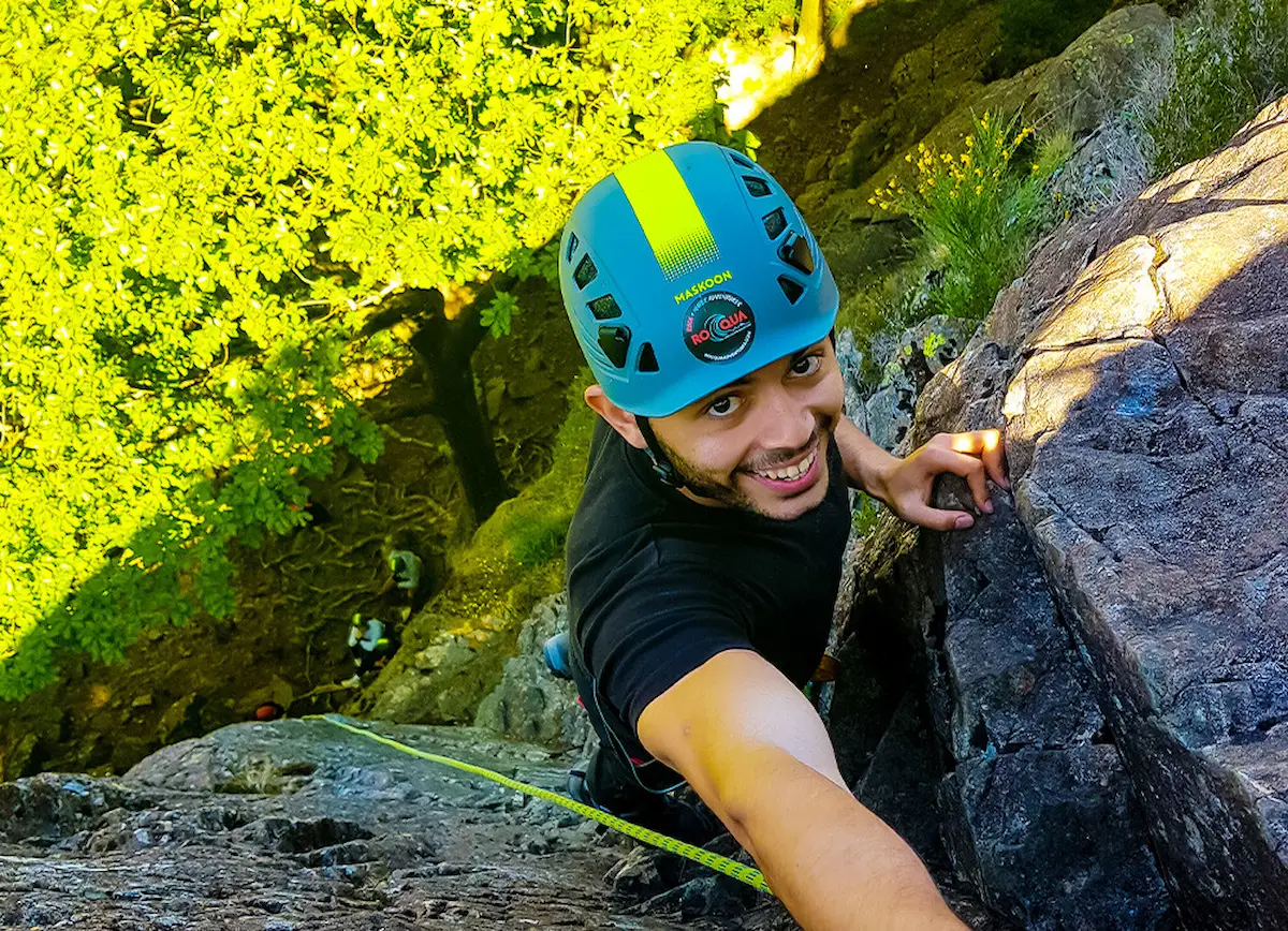 Outdoor rock climbing in Keswick, Lake District
